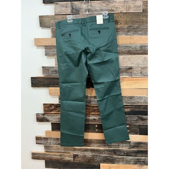 7Diamonds Parker Straight Fit Pants Green Sea Blue Performance Chino sz 32 x 32 - Picture 2 of 7